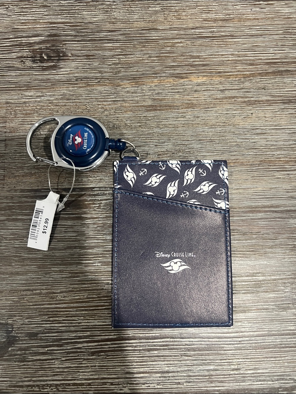 Disney Cruise Line Navy Card Holder Lanyard